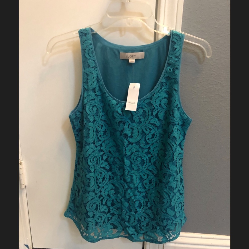 Loft blue sleeveless blouse